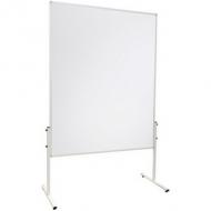 FRANKEN Moderationstafel U-Act Line, 1.200 x 1.500 mm Oberfläche: Karton  /  weiß, Gesamthöhe: 1.950 mm leicht gebogener Standfuß, Metall-Rahmen in weiß mit Kunststoff-Kappen, schnelle Montage, einteilig (MT9007)