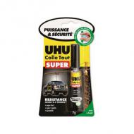 UHU Colle SUPER Strong & Safe, 7 g, sur carte blister colle super fort, super vite, ne colle pas les doigts, ajustable entre 20 et 60 secondes, sans solvant, résistante aux températures extrmes, aux chocs et  lhumidité (039710)