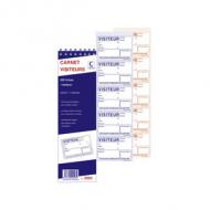 ELVE Bloc spiralé "Carnet Visiteurs", 200 fiches, dupli 322 x 89 mm, format vertical, couverture couché brillant 350 g / m2, dessous en carton gris 400 g, papier: 1er feuillet 70 g / m2, 2nd feuillet: 57 g / m2, spirale "Wiro" (2093)