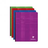 Clairefontaine Cahier broché, 170 x 220 mm, 288 pages, 5 / 5 papier vélin velouté 90 g, fabriqué en Fran  couverture carte pelliculée, dos toilé, couleurs assorties, pas de choix de couleur possible (9762C)