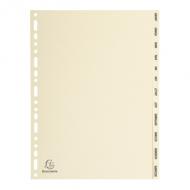 EXACOMPTA Karton-Register, Monate, A4, 12-teilig 12 touches, en carte peau-dne 155 g / m2, couleur: ivoire touches imprimées (1212E)