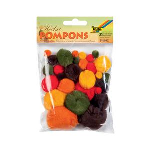 Pompons "Herbstfarben" 50395