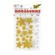 Moosgummi Glitter-Sticker "Sterne I"