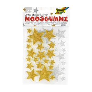 Moosgummi Glitter-Sticker "Sterne I" 23792