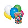 Luftballons, farbig sortiert - im Eimer