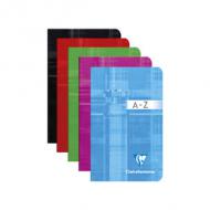 Clairefontaine Rpertoire piqu, 90 x 140 mm, quadrill 5x5 96 pages, papier vlin velout 90 g, fabriqu en Fran  couverture carte pellicule, coloris assortis en bleu, rouge, vert, lilas, gris - pas de choix de couleur possible  (3599C)