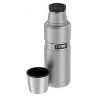 THERMOS Isolierflasche STAINLESS KING, 1,2 Liter, rot doppelwandiger Edelstahl mit Vakuumisolierung, schlag- / bruchfest, Drehverschluss mit Trinkbecher, 100% dicht, hält 24 Stunden heiß / 24 Stunden kalt (4003.248.120)