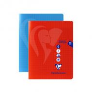 Clairefontaine Cahier travaux pratiques Mimesys,170 x 220 mm 80 pages, piqre, couverture polypropylne transparent, papier velouté 90 g, 40 pages séys, 40 pages uni blanc, couverture assorti en 2 couleurs en paquet de 5 pices (303727C), Verpackungseinheit:     5 Stück