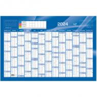 QUO VADIS Wandkalender, 650 x 430 mm, blau, 2024 ----------------- Für den markt: F ------------------------13 Monate, auf 1 Seite bedruckt gepackt zu 10 Stück (238214Q) , Verpackungseinheit:    10 Stück