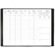 QUO VADIS EXDI Agenda classique Saturne, 210 x 297 mm, 2026 ---------------------- pour le marché: F ------------------noir, 1 semaine sur 2 pages, période: janvier  décembre, 12 mois, multilingue, couverture en plastique noir (310001Q)