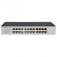 DIGITUS Unmanaged Fast Ethernet Switch N-Way, 24 Port 24 x RJ45 10 / 100 BaseTX Port mit Autosensing und MDI / MDI-X Funktion, Halb- und Vollduplex Betrieb, Metallgehäuse, 1 HE Einbauhöhe, inkl. internes Netzteil, Befestigungsmaterial, Maße: (B)352 x (T)252 x (H)90 mm (DN-60021-2)