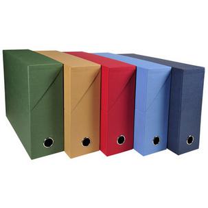 Symbolbild: Archiv-Boxen, farbig sortiert 89428E