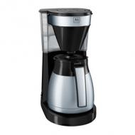 Melitta Kaffeemaschine "EASY TOP II THERM STEEL", schwarz für 10 Tassen, bruchsichere Edelstahl-Thermokanne mit Einhand-Bedienung, transparenter Wassertank, abnehmbarer Schwenkfilter, beleuchteter Ein- / Aus-Schalter, 1.050 Watt, mit Tropfstopp und Abschaltautomatik (1023-10)