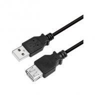 Symbolbild: USB 2.0 Verlängerungskabel, USB A-Stecker - USB-A Kupplung, schwarz