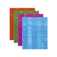 Clairefontaine Cahier broché, 170 x 220 mm, 192 pages, séys papier vélin velouté 90 g, fabriqué en Fran  couverture carte pelliculée, rembordé rigide, assorti en paquet de 5 pices (9841C) , Verpackungseinheit:     5 Stück