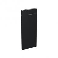 LECAS Agenda journalier Long Euros Cents, 2026, noir 1 jour / page, réglure euros et cents, pages récapitulatives, multilingue, couverture cartonnée rigide, 384 pages, format portrait 140 x 350 mm (100901739  /  100901006  /  100771972  /  100771223  /  100770484)