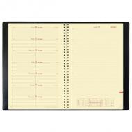 QUO VADIS Agenda "Note 24 S", 160 x 240 mm, 2026, noir -------------------- Pour le Marché: F --------------------1 semaine sur 1 page, période: décembre  décembre, 13 mois, couverture Impala plastique grainé, reliure spiralée en plastique, papier ivoire, impression bicolore, pages de note (372034Q)