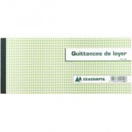 EXACOMPTA Carnet  souche "Quittances de loyer" ------------------ pour le marché: F ----------------------135 x 185 mm horizontal, 50 feuillets, 95 g / m2 (40E)