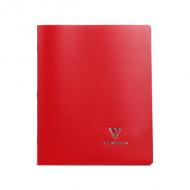 Clairefontaine Cahier Koverbook, 240 x 320 mm, Seys, rouge 96 pages, couverture polypropylne opaque, papier vélin velouté 90 g, fabriqué en Fran  avec pochette integrée (981414C)