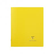 Clairefontaine Cahier Koverbook, 240 x 320 mm, séys, jaune 96 pages, couverture polypropylne opaque, papier vélin velouté 90 g, fabriqué en Fran  avec pochette integrée (981416C)