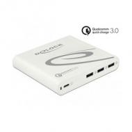 Delock usb ladegerät 1x usb-c pd 85w + 3x usb-a (weiß) (41432)