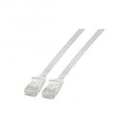 Efb rj45 flachpatchkabel u / utp, cat.6a, pvc, 3m, weiß (k8107ws.3)