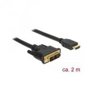 Delock kabel dvi 18+1 -> hdmi-a st 2.00m schwarz (85584)