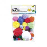 Pompons, farbig sortiert