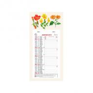 EXACOMPTA Calendrier mural 2025, 330 x 160 mm, fond Fleurs gepackt zu 10 Stück (33215E)   , Verpackungseinheit:    10 Stück