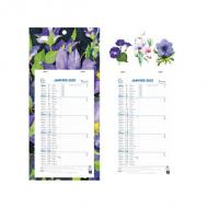 EXACOMPTA Calendrier mural 2026, 410 x 190 mm, fond Fleurs gepackt zu 10 Stück (33115E)   , Verpackungseinheit:    10 Stück