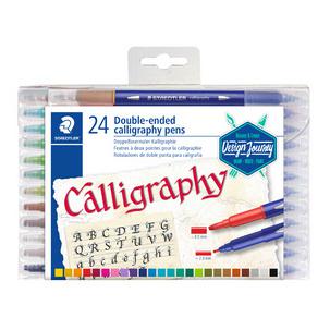Kalligraphie-Doppel-Fasermaler, 24er Kunststoff-Etui 3005 TB24