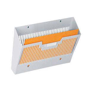 Wandprospekthalter First, grau, Anwendungsbeispiel 1001230061