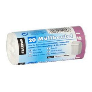 Mülleimerbeutel LDPE, 5 Liter, weiß 12086