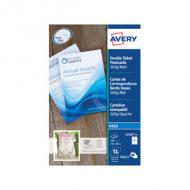 AVERY Quick & Clean Korrespondenz-Karten, 128 x 82 mm matt, ultraweiß, 260 g / qm für Inkjetdrucker Inhalt: 100 Karten auf 25 Blatt DIN A4 (C2318-25i.FR)