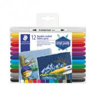 Doppel-Fasermaler Textil Design Journey, 12er Kunststoff-Etui