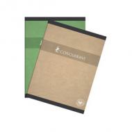 CONQUERANT Notizheft "Recycling", 210 x 297 mm, seys 48 Blatt, 70 g / qm Recycling-Papier, Klammerheftung sortiert in den farben grün und hellbraun gepackt zu 10 Stück (100102573) , Verpackungseinheit:    10 Stück