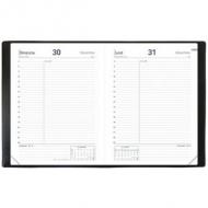 QUO VADIS Agenda ABP 2, 120 x 170 mm, 2026, noir -------------------- Pour le Marché: F --------------------1 jour par page, de janvier  décembre, 12 mois, couverture plastique grainée Impala, reliure cousue, papier blanc, large espa de notes (051033Q)