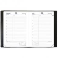 QUO VADIS Agenda ABP 1, 130 x 210 mm, 2026, noir -------------------- Pour le Marché: F --------------------1 jour par page, de janvier  décembre, 12 mois, couverture plastique grainée Impala, reliure cousue, papier blanc, large espa de notes (054033Q)