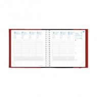 QUO VADIS Agenda Time & Life Medium, 2026, bleu irisé ---------------pour le marché : F--------------------------160 x 160 mm, 1 semaine sur 2 pages, de décembre  décembre, 13 mois, couverture toile grain cuir, piqure sellier, fermeture par élastique, répertoire amovible, (540099Q)