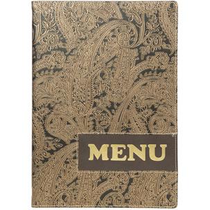 Speisekarten-Mappe "DESIGN PAISLEY", frontal MC-DRA4-PAISLEY