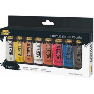 Acrylfarbe SOLO Goya "Acrylic", 8er-Set Effect Colors 84174