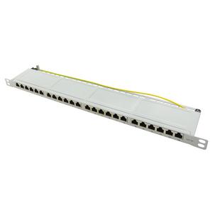 19" Patch Panel Kat.6A, 0,5 HE, lichtgrau NP0062