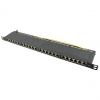 19" Patch Panel Kat.6A, 0,5 HE, schwarz