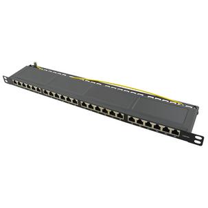 19" Patch Panel Kat.6A, 0,5 HE, schwarz NP0063