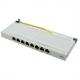 Mini Patch Panel Kat.6, 0,5 HE, schwarz NP0077