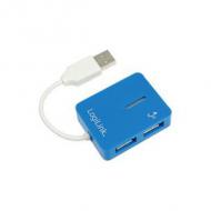 Logilink usb-hub "smile" 4-port o. nt blau (ua0136)