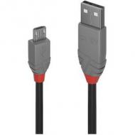 Lindy usb 2.0 kabel typ a / micro-b anthra line m / m 0.2m (36730)