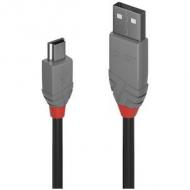 Lindy usb 2.0 kabel typ a / mini-b anthra line m / m 0.5m (36721)