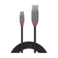 Lindy usb 2.0 kabel typ a / mini-b anthra line m / m 3m (36724)