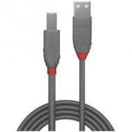 Lindy usb 2.0 kabel typ a / b anthra line m / m 5m (36685)